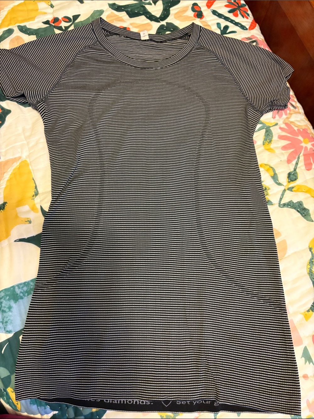 lululemon athletica Black & White Striped Tee